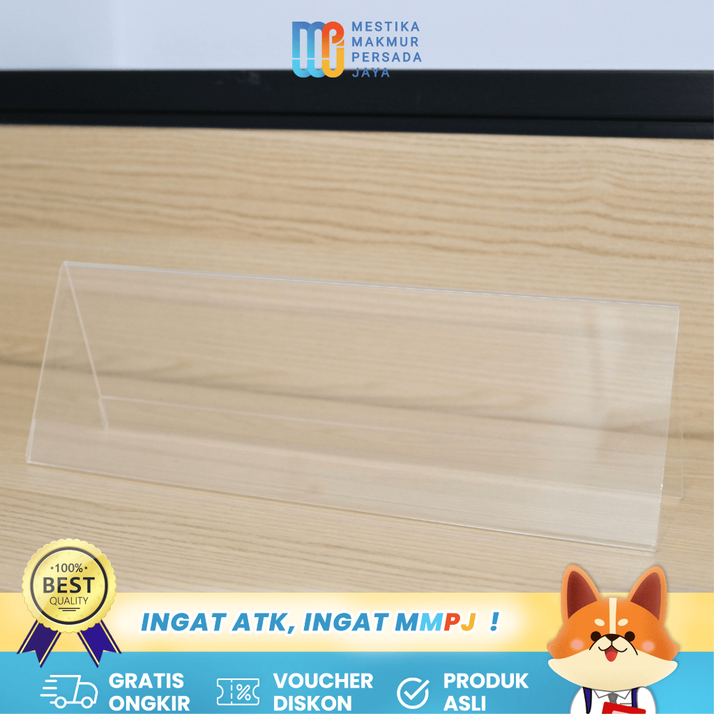 

Papan Nama Meja Akrilik Transparan - Display Nomor & Label Profesional (10x10x30 cm) 5839515