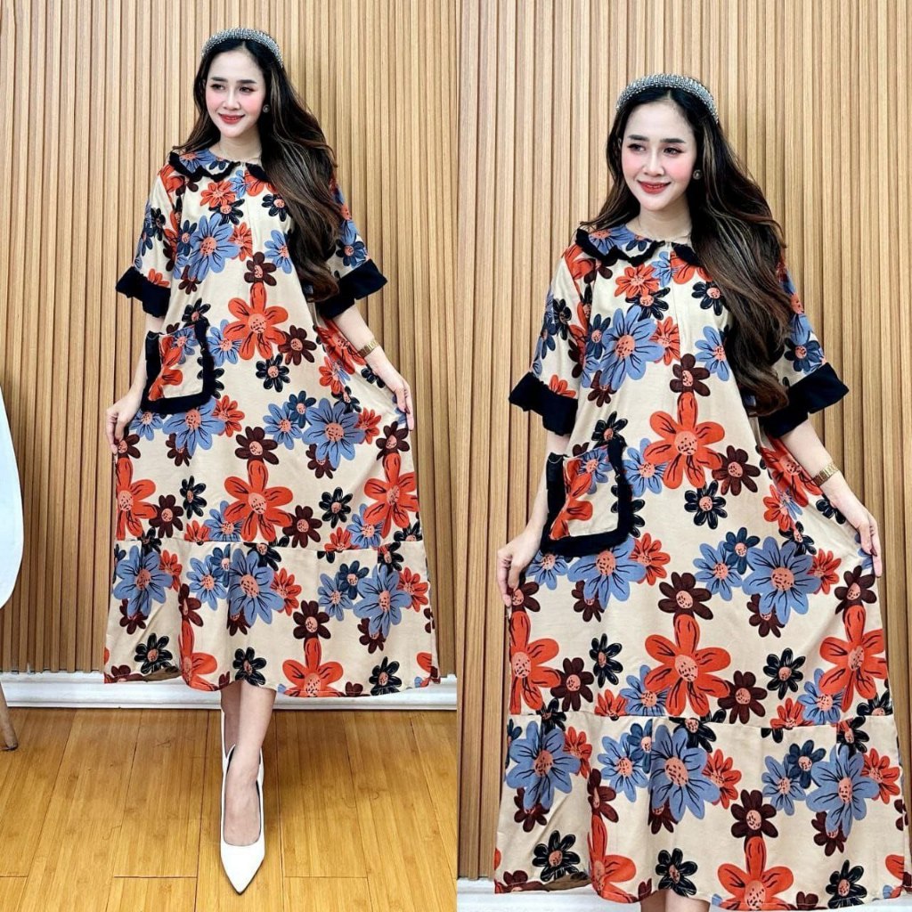 DASTER REMPEL SAKU DEPAN MOTIF SAKURA BUSUI RESLETING ZIPPER RESLETING DEPAN UKURAN BIG SIZE JUMBO L