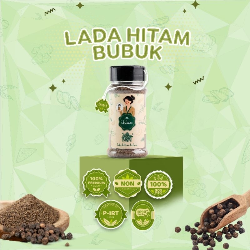 

Lada Hitam Bubuk / Black Pepper Ground / Bumbu Botol 50gr / Premium Quality / IKIAE