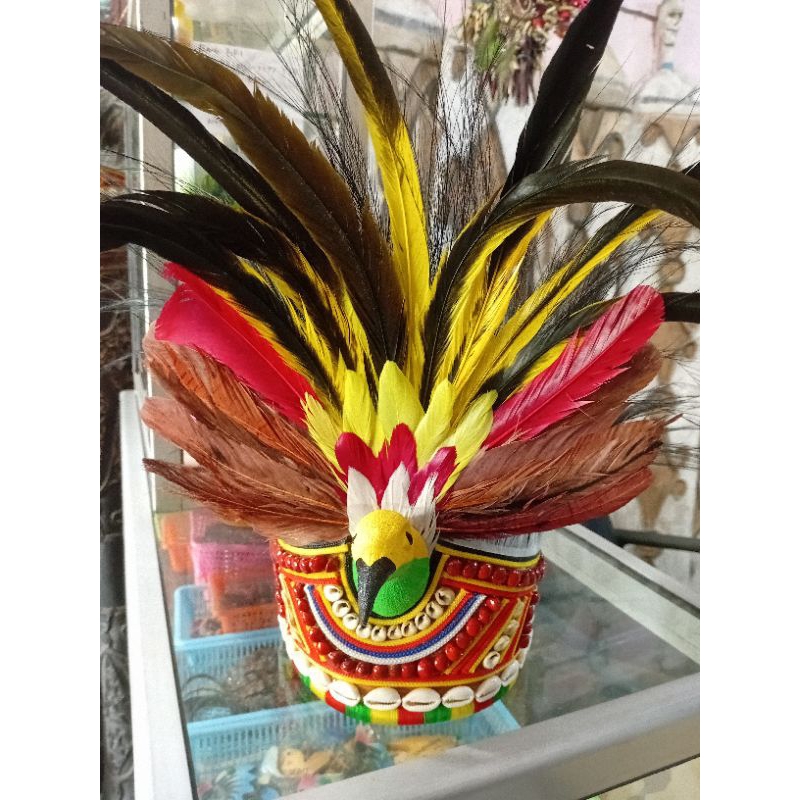 Mahkota cendrawasih papua imitazi/mahkota papua asli non cod