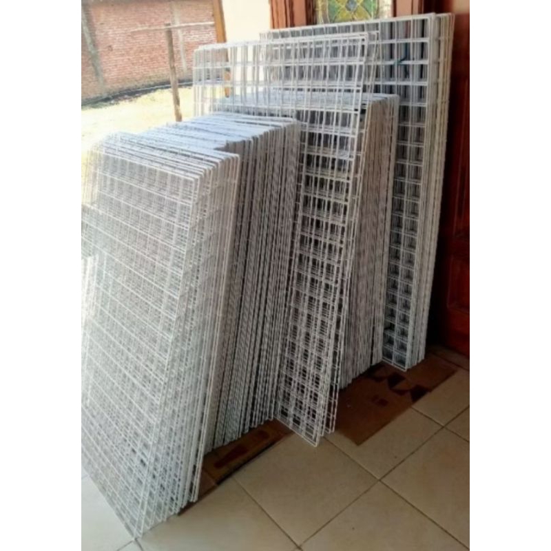 Ram kawat dinding tebal,Rak display pajangan konter banyak ukuran,wire grid aksesoris