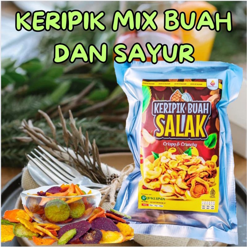 

keripik buah salak pondoh manis kemasan ekonomis 65 gr