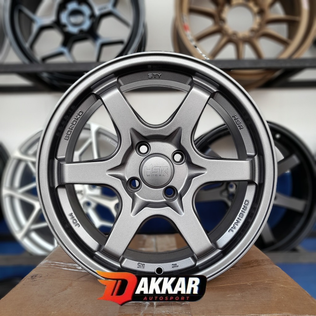 velg racing jazz yaris ring 16 hsr type sty lebar 7 rata sandy grey
