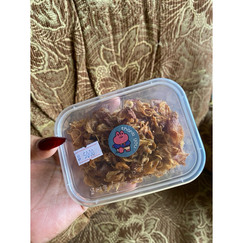 

Brambang goreng toples kotak