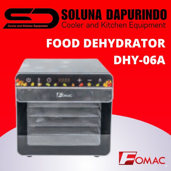 Pengering Makanan Fomac DHY-06A - Putih, 6 Lapis Stainless Steel, Suhu 40-70°C