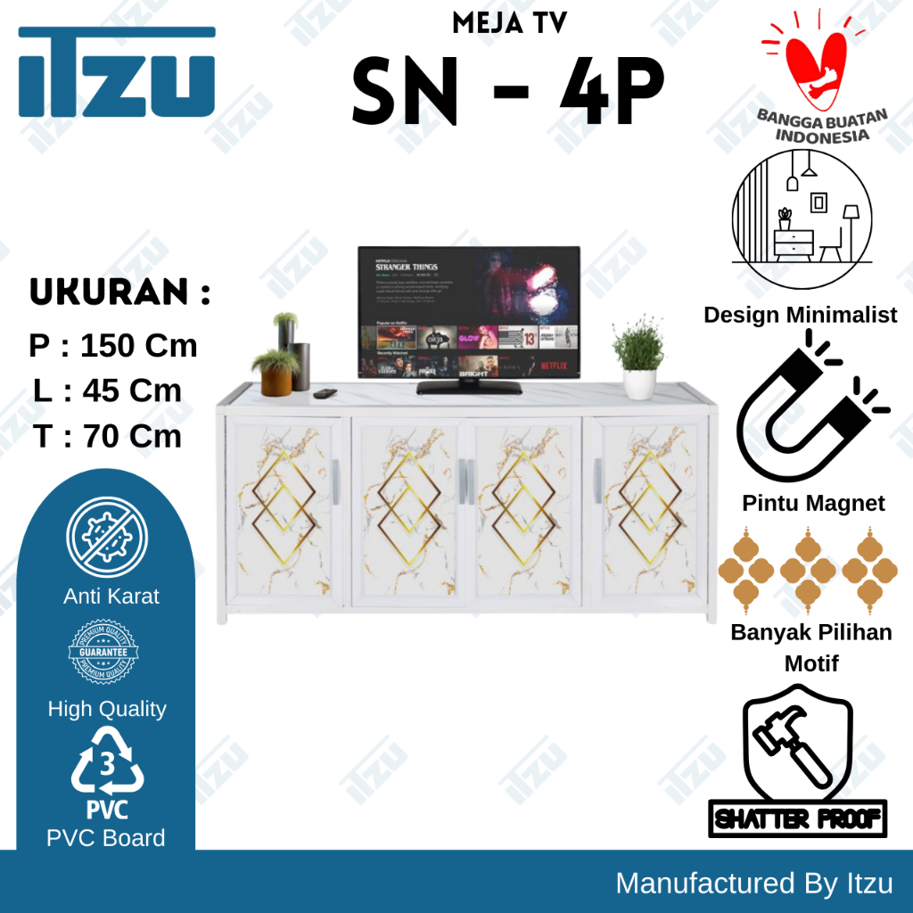 Meja TV PVC Minimalis Modern