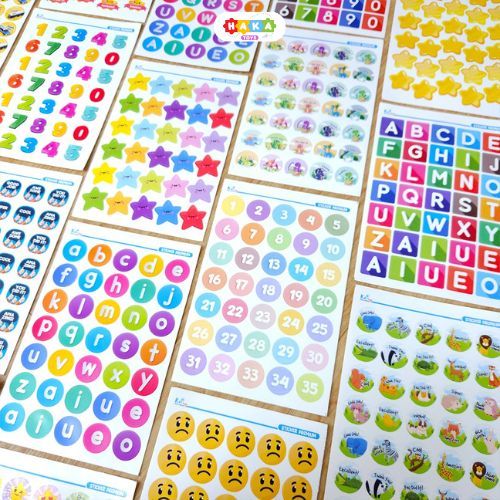 

Stiker Premium kai toys / Sticker Reward Anak TK PAUD Huruf Bintang / Haka Toys