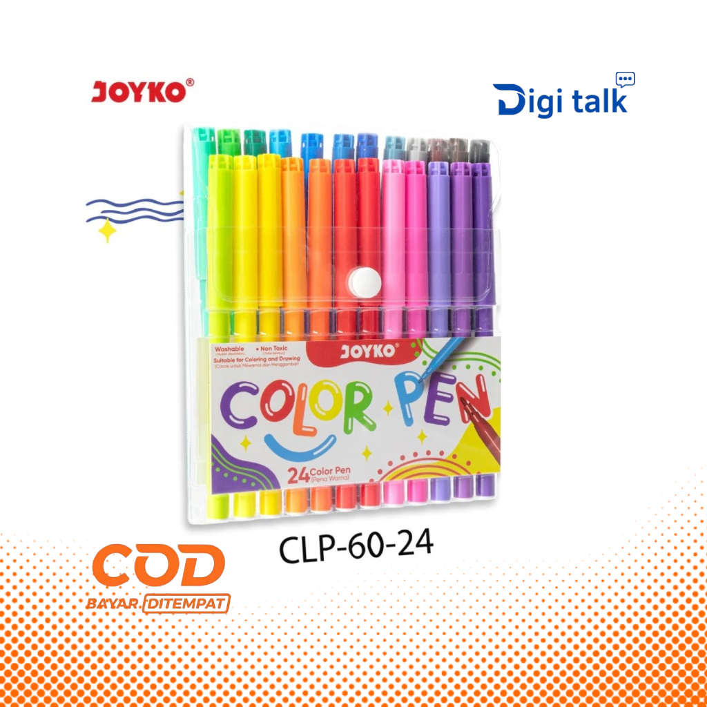 

Joyko Color Pen CLP-60-24 Set 24 Warna / Pulpen Pena Color