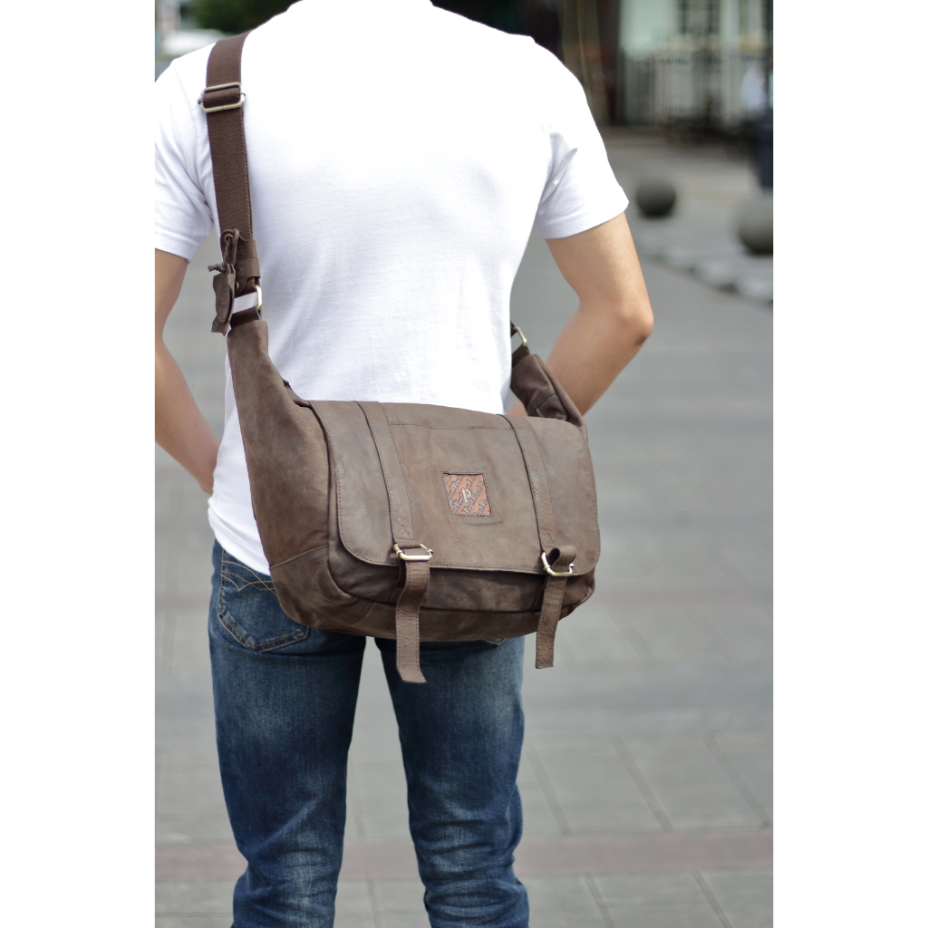 Pusiill - Tas Selempang Full Kulit Sapi Asli