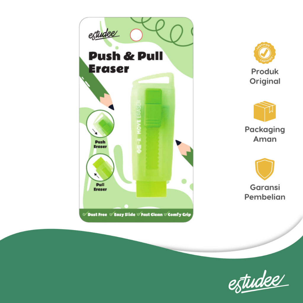 

ESTUDEE PUSH&PULL ERASER ES-H258 GREEN