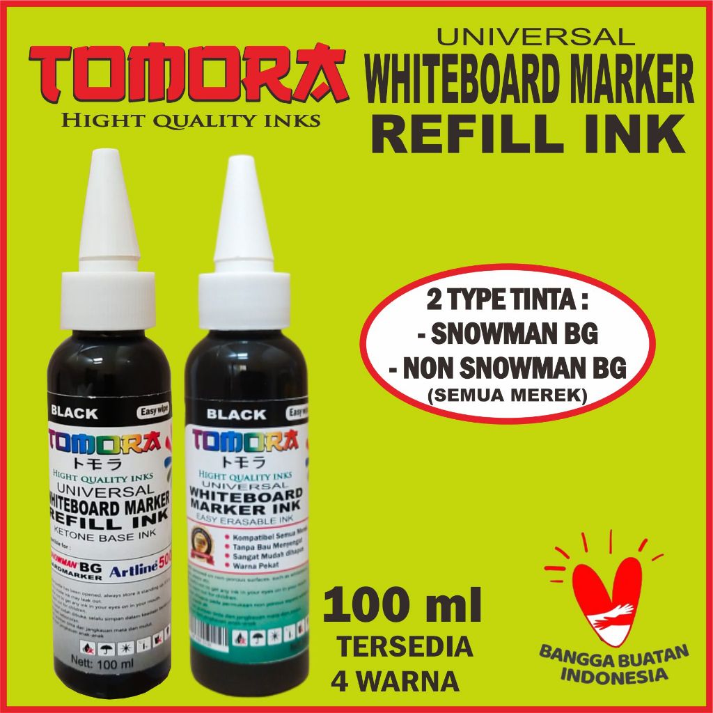 

Tinta Spidol Whiteboard Tomora 100 ml (Mudah dihapus)