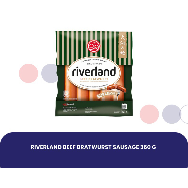 

Riverland Beef Bratwurst Sausage Sosis 360gr
