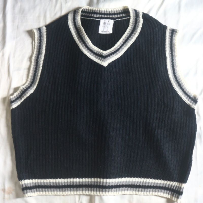VEST Academia Rompi Boxy Oversize Mens Wear Store Korean Unisex Tebal Lidi  Knitwear Sweater Sweatsh