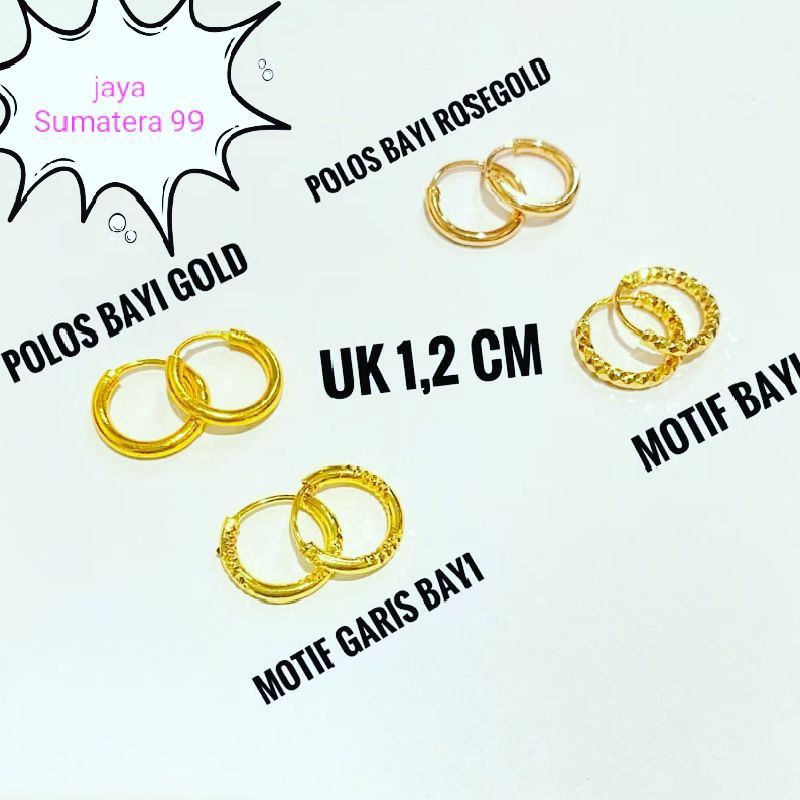 anting anak bayi pengganti emas gold lapis emas 24K
