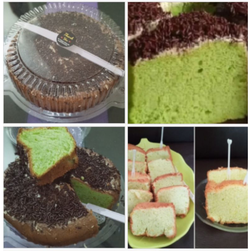 

CHIFFON CAKE PANDAN TOPING MESES MEDIUM