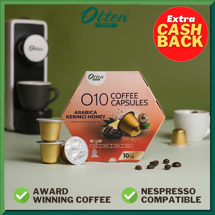 

Kopi Kapsul - O10 Arabica Kerinci Honey Coffee Capsule | Kapsul Nespresso Compatible - Otten Coffee Capsules