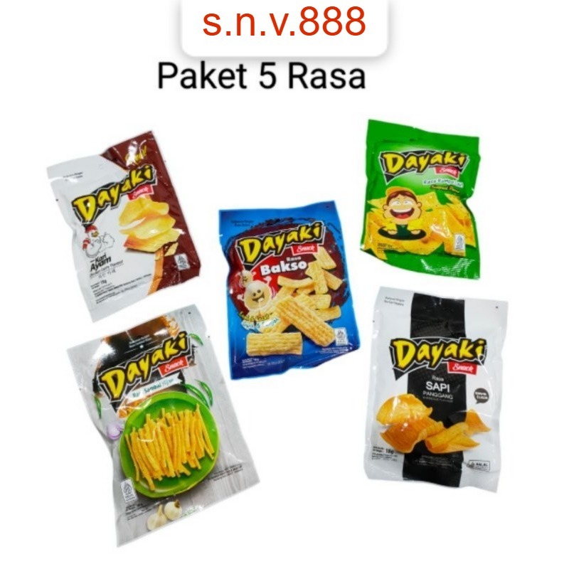 

[S.N.V]Dayaki Snack Paket 5 pcs/5 Rasa Murah 8500 Sudah Bisa Dapat 5 Rasa Jadi Gak Penasaran Sama Rasa Yang Lain cocok untuk cemilan saat bersantai