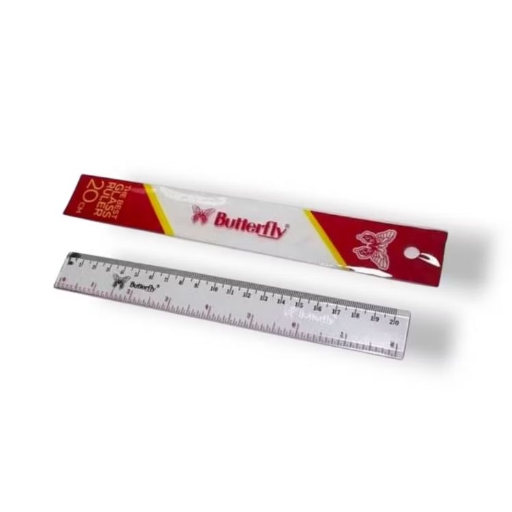

penggaris 20 cm / mistar / rol plastik butterfly 20 cm (1 pcs)