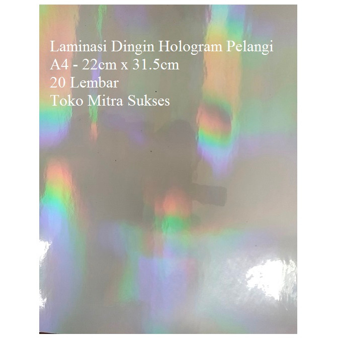 

Lembaran Laminasi Dingin Hologram isi 20 Lembar