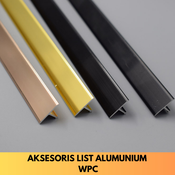 Profil Sambungan Celah Panel Dinding Aluminium PVC Motif Marmer untuk Wallboard, Tipe T Kecil, Warna