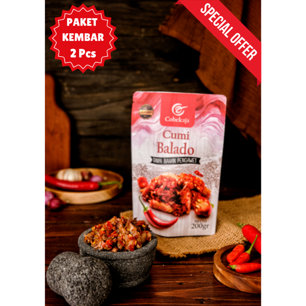

Paket Kembar Cobekaja - Sambal Cumi Balado 200 Gram / 2 Pcs