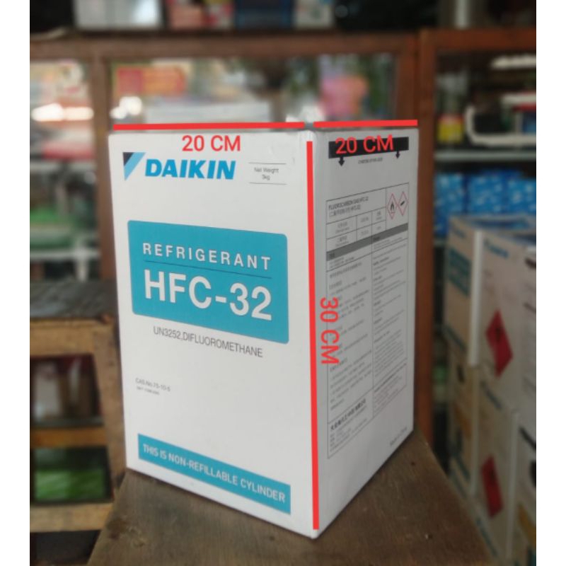 Refrigerant Freon AC R32 HFC-32 Daikin Original Tabung Kecil Mini Isi 3 kg