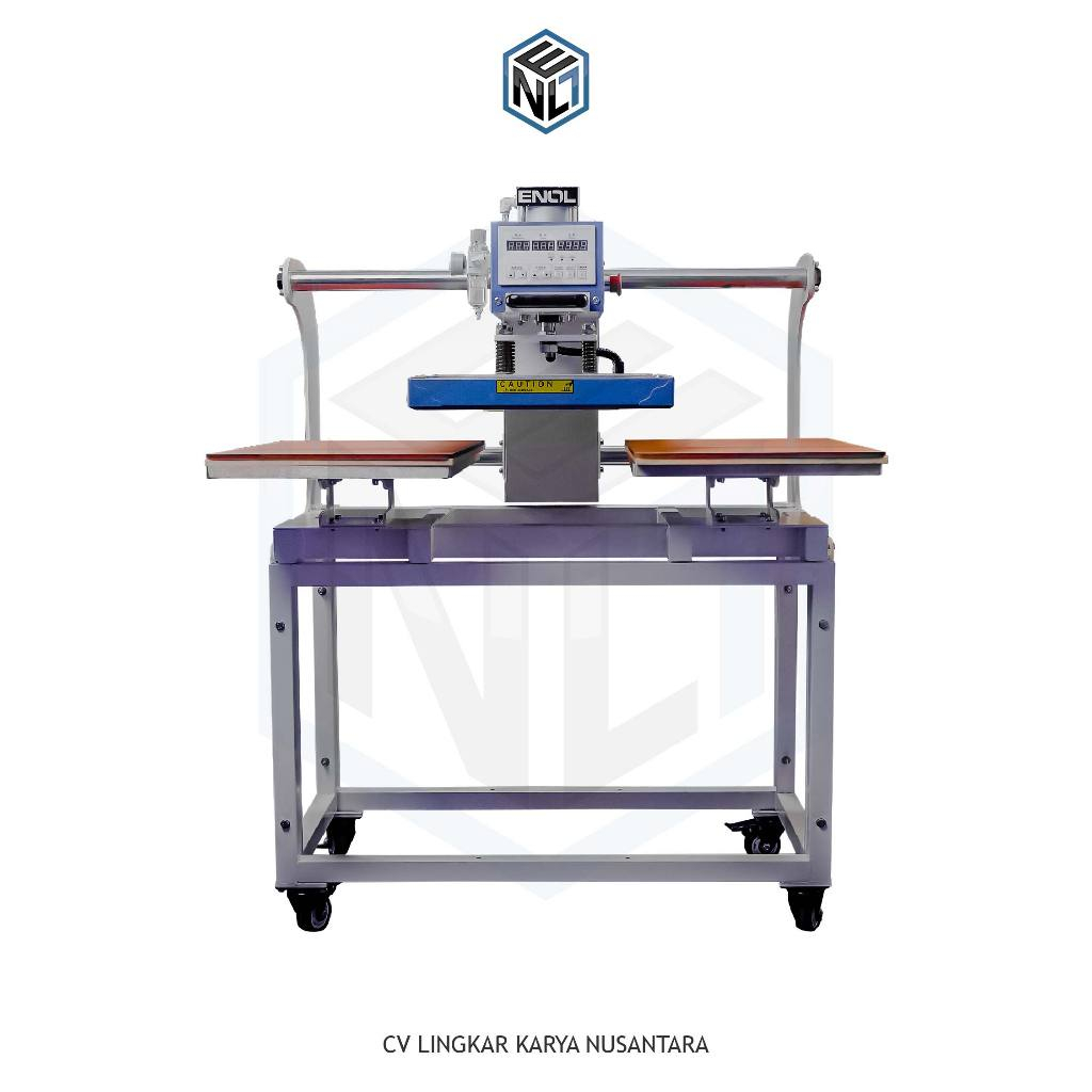 Mesin Press Sablon Kaos Pneumatic Double Station Heat Press 40x60 Potrait Digital Premium Enol SPS u