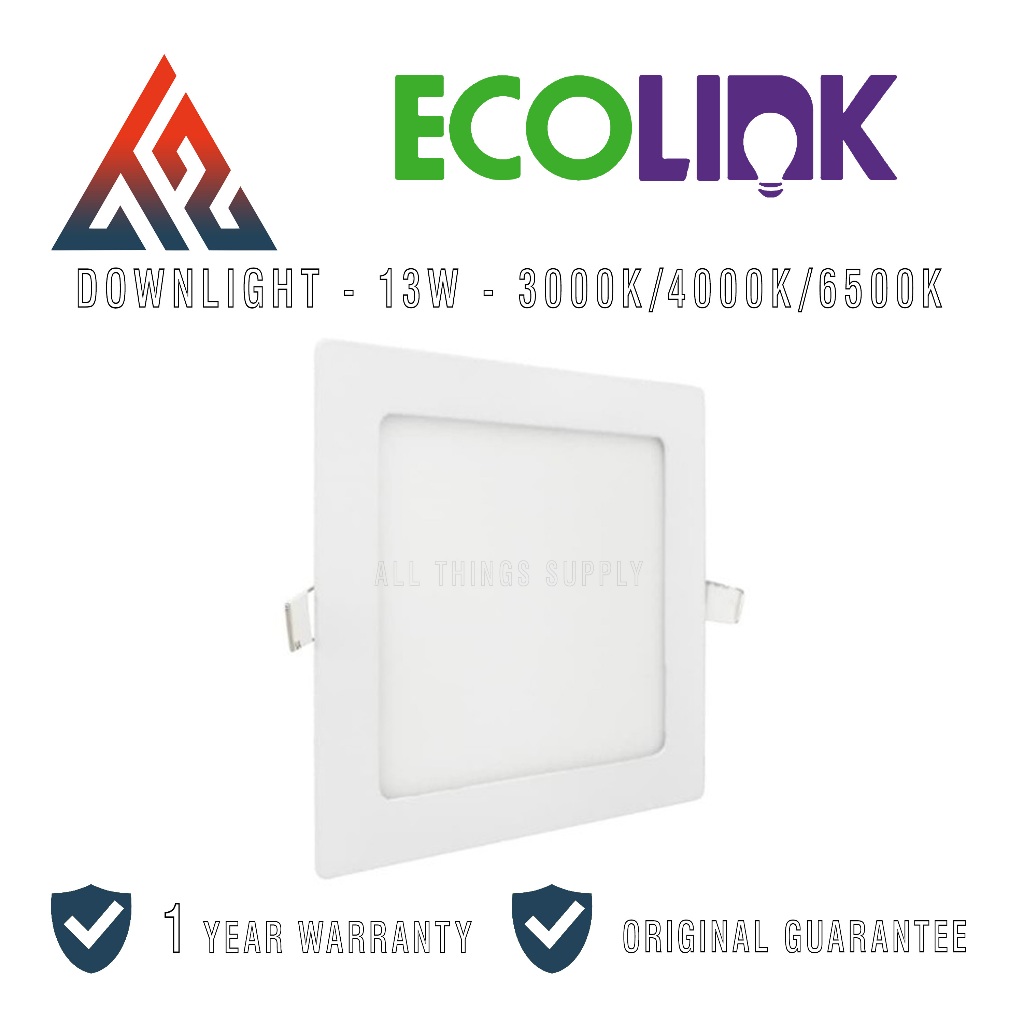 Lampu Ecolink LED Downlight Inbow 13 Watt Kotak - 13W 13 Watt 13Watt