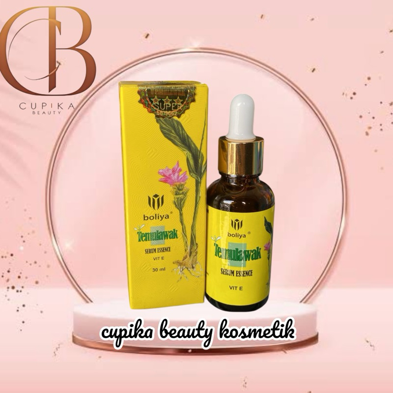 ada grosir [co,xx] BOLIYA SERUM TEMULAWAK BPOM - BRIGHTENING BLEACHING SERUM WAJAH 20 ML KACA
