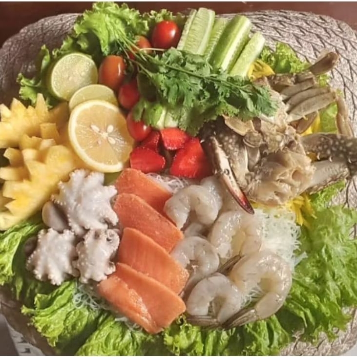 

Paket komplit 3 seafood + Rajungan