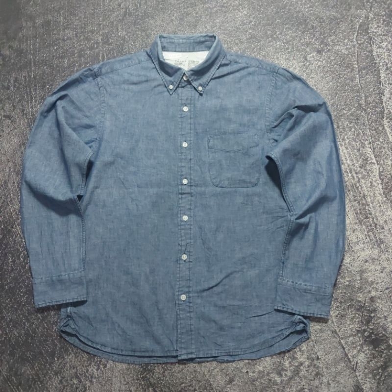 Kemeja denim muji size M