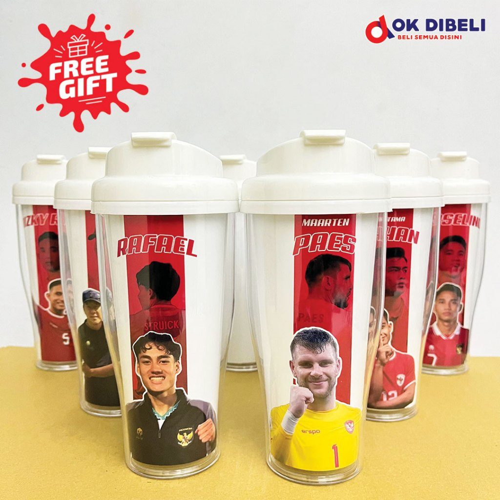 Tumbler Kekinian desain Timnas / Tumbler Pemain Timnas Indonesia