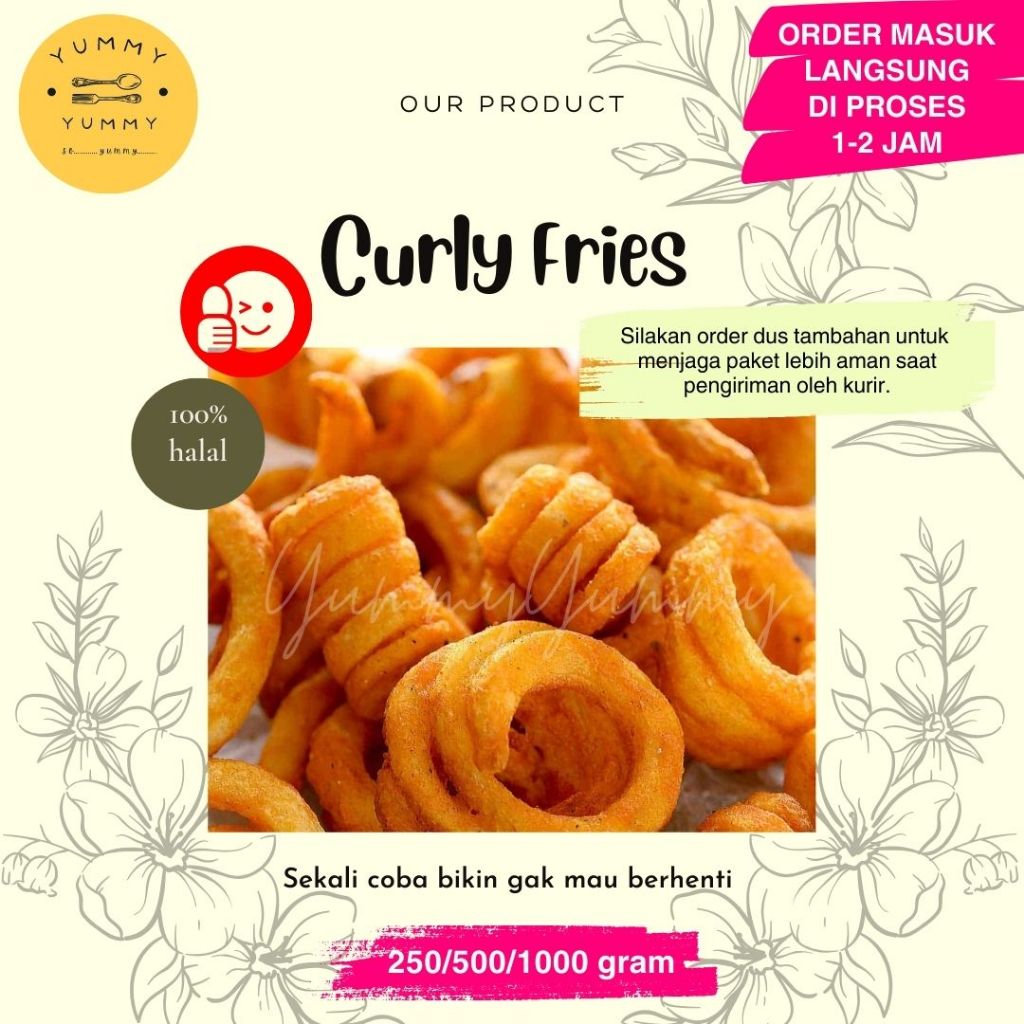 

Kentang Curly Keriting Twister Makanan Beku Kentang Goreng Frozen