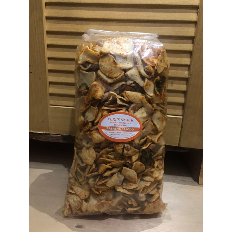 

Basreng Pedas daun jeruk 1kg basreng stik daun jeruk cemilan keripik basreng viral