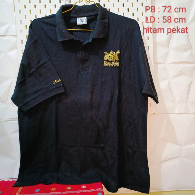 Baju kaos big size baju kaos jumbo pria baju kerah hitam