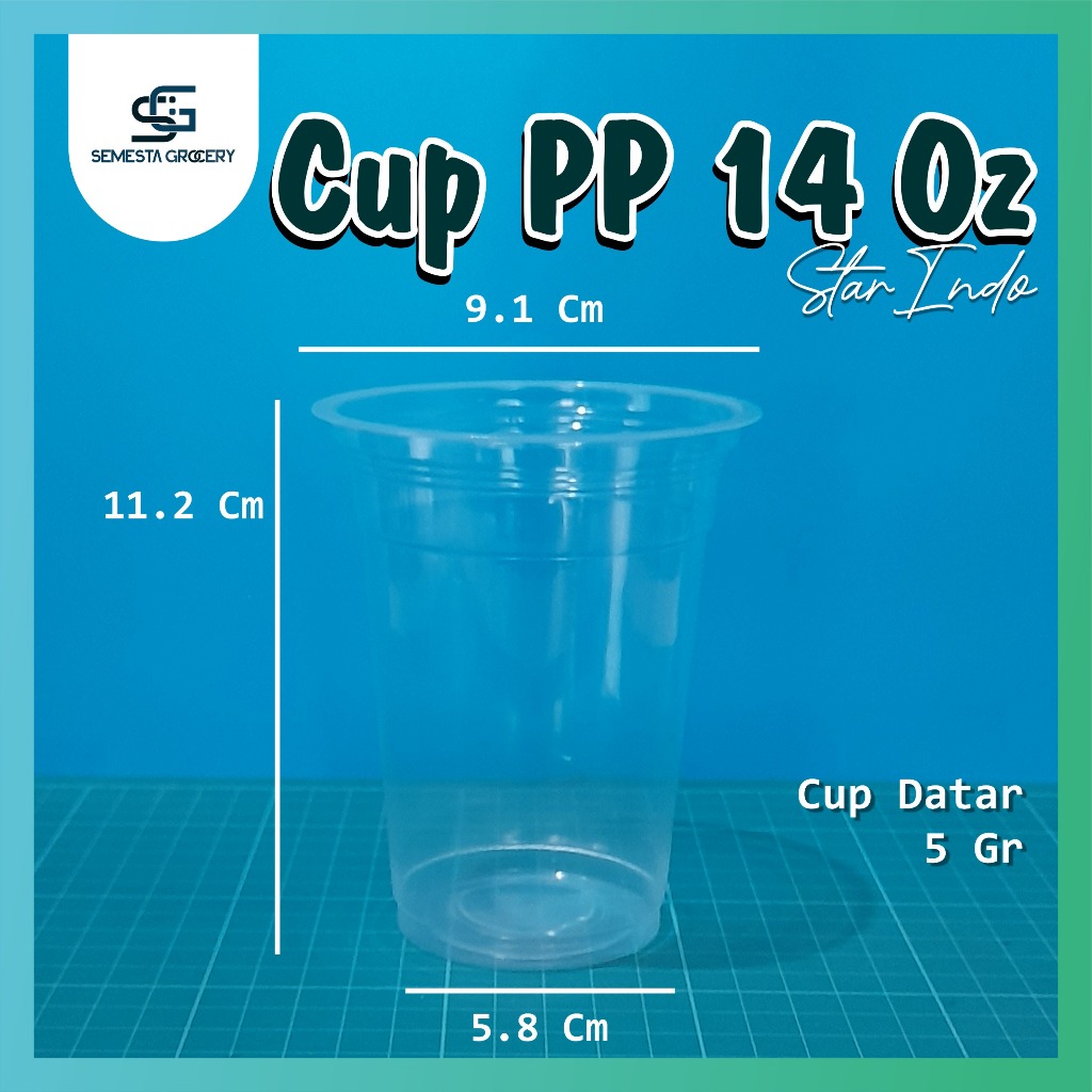 Gelas Plastik Cup 14 oz Starindo 5gr