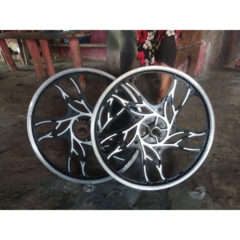 velg 20 SEPASANG kipas alloy velg palang 3 alloy model akar bmx racing velg lowrider velg jari serib