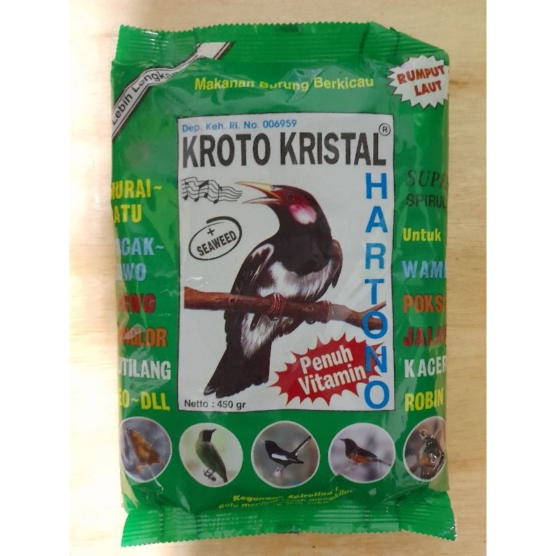 Kroto Kristal Hartono,Voer kroto pakan burung murai,kacer