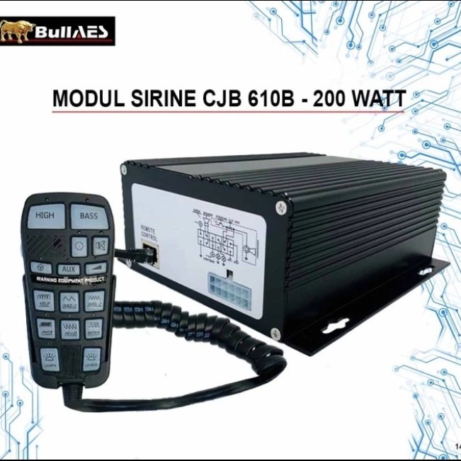 modul sirine patwal cjb 610B 200 watt emergency horn