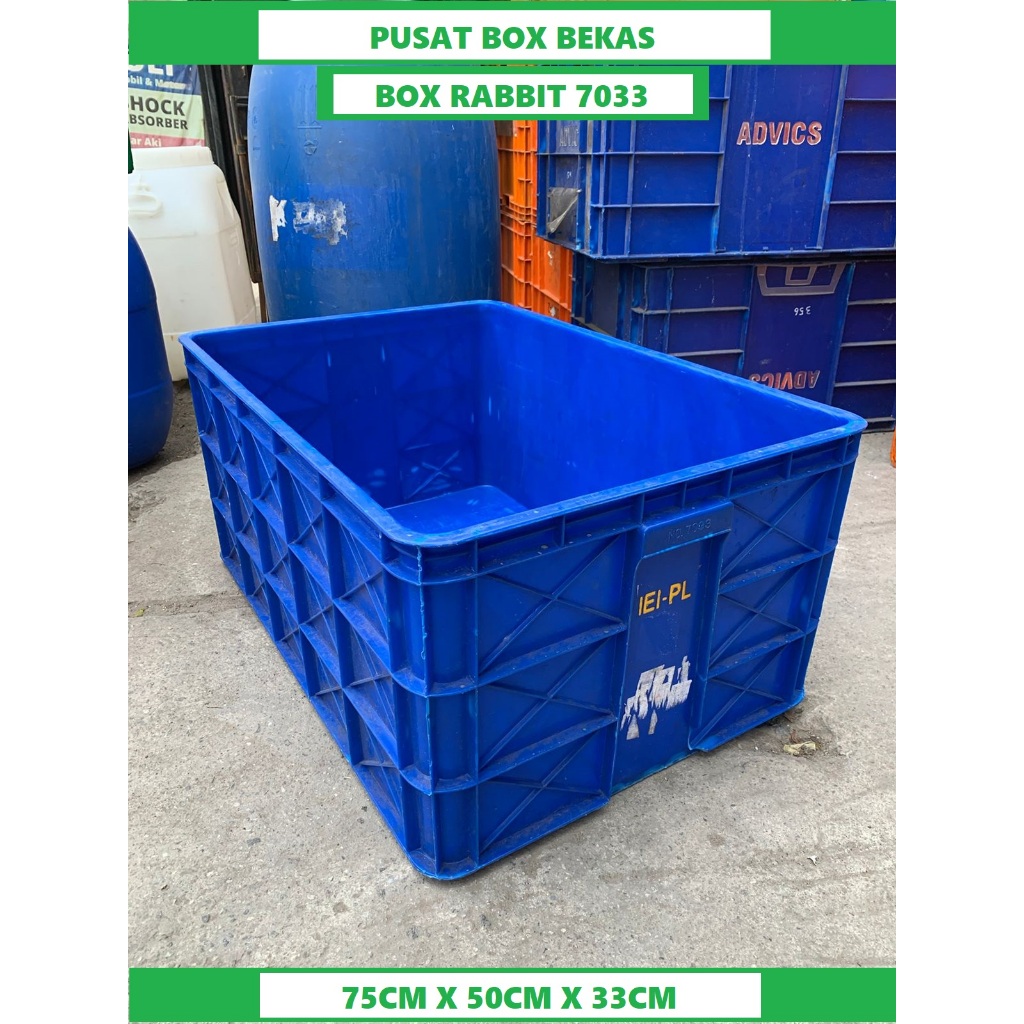 box kontainer plastik bekas box hamsters box kura-kura box magot box rabbit 7033 (75cm x 50cm x 33cm