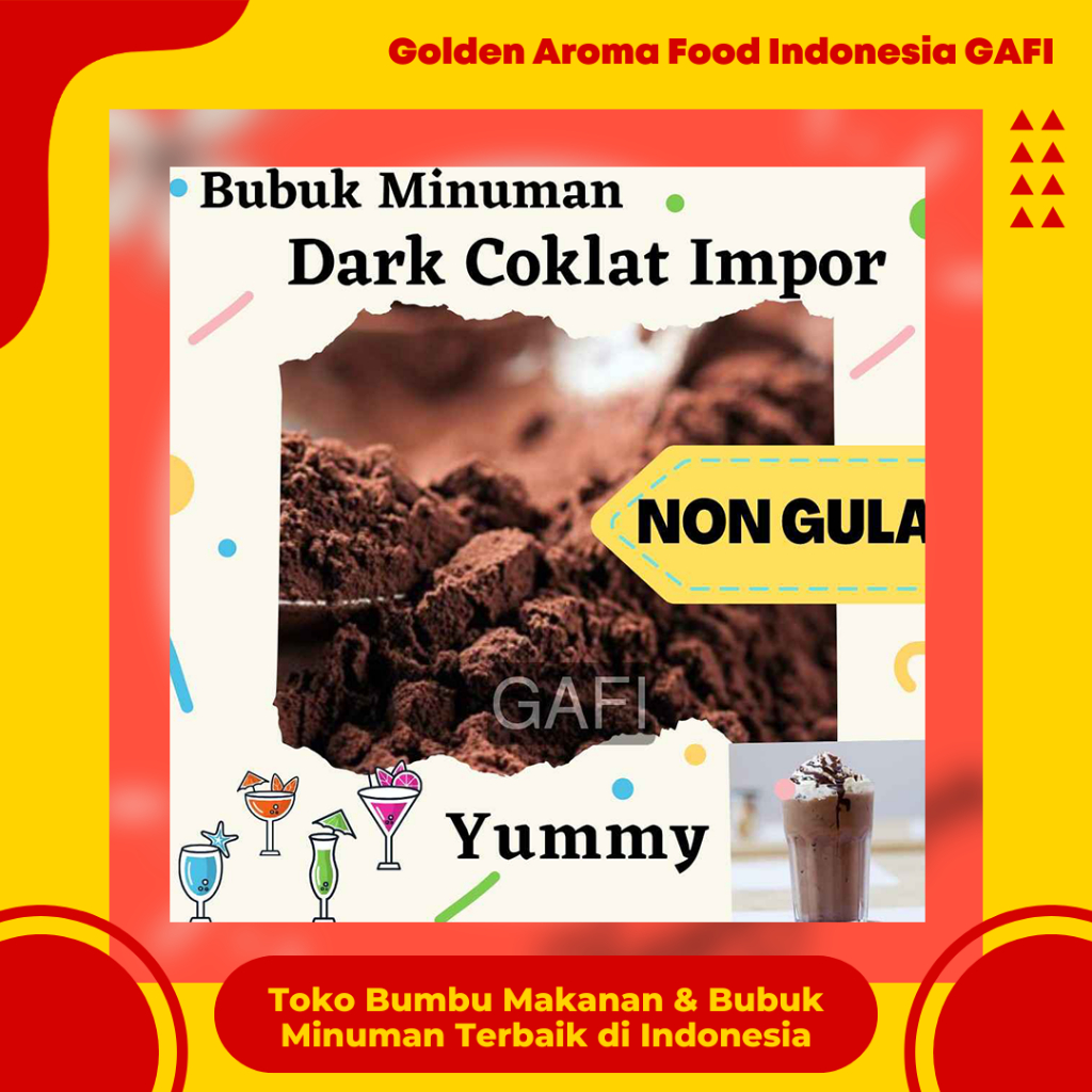 

GAFI Food Bubuk Minuman Rasa Dark Coklat Import NON GULA 1 Kg Serbuk Minuman Paling Enak Murah Terenak Kekinian Halal