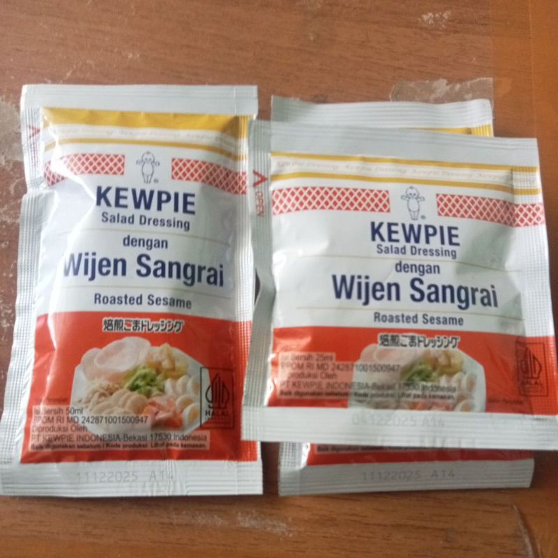 

KEWPIE salad dresing WIJEN sangrai roas5ed sesame. 50 ml dan 25 ml
