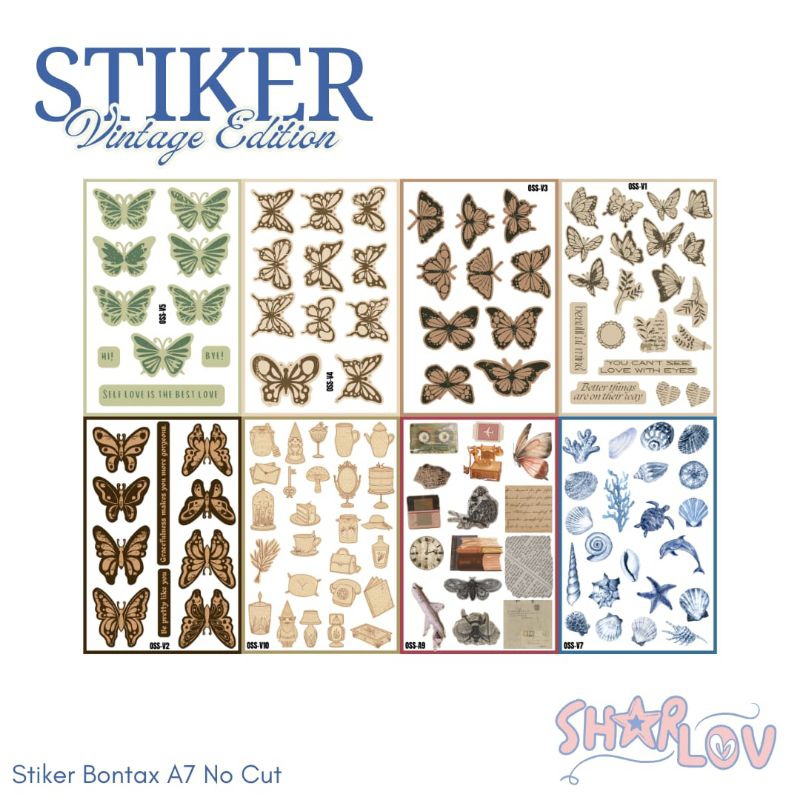 

STIKER VINTAGE AESTHETIC KUPU-KUPU BUTTERFLY POSTCARD ESTETIK STICKER MURAH A7