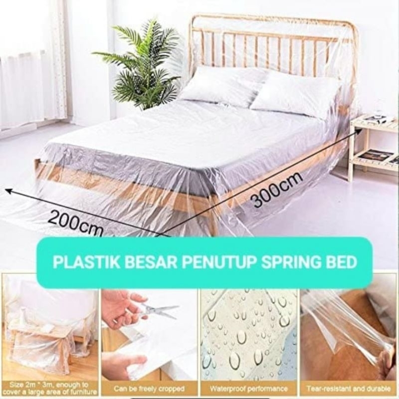Cover Penutup Kasur 140x200cm PLASTIK ROLL UK TERLENGKAP 230cm 200cm 150cm 120cm 100cm 70cm 60cm | P