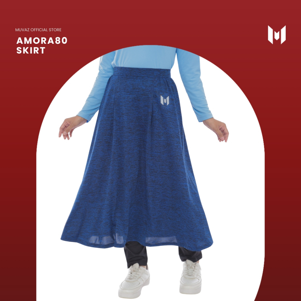Muvaz Amora80 Skirt - Rok Olahraga Wanita Dryfit Panjang 80cm
