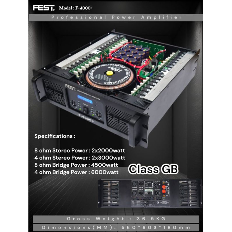 Power amplifier Fest F 4000+ original class GB F-4000+