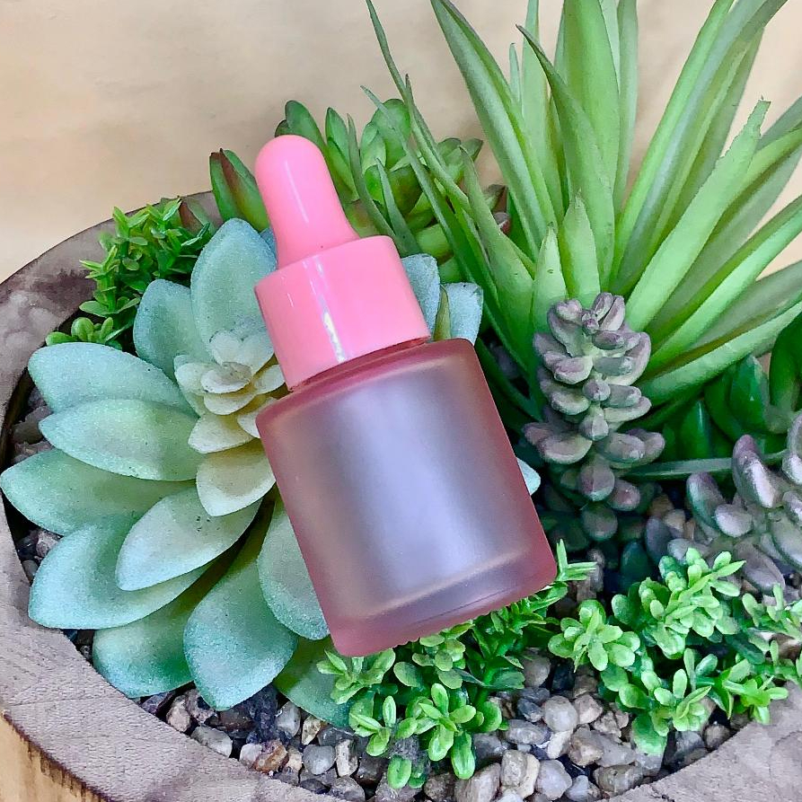 Botol Pipet Serum 20 ml Warna Pink / Botol Kaca Pipet 20 ml / Botol Serum Skincare 20 ml / Botol Bah