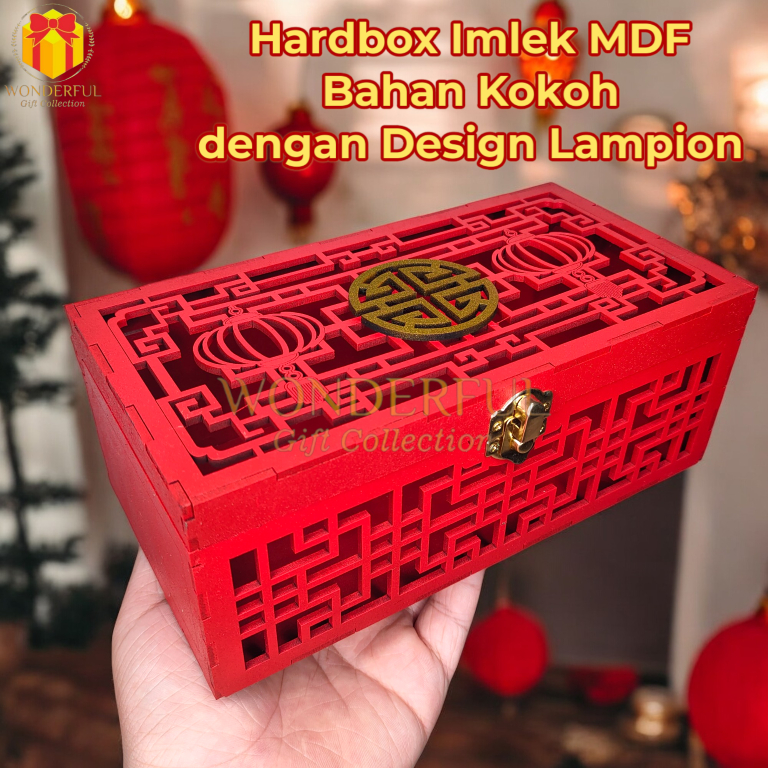 

Gift Box Imlek / Christmas Hampers Hardbox / Box MDF Laser Cutting CNY-PP-MDF-S