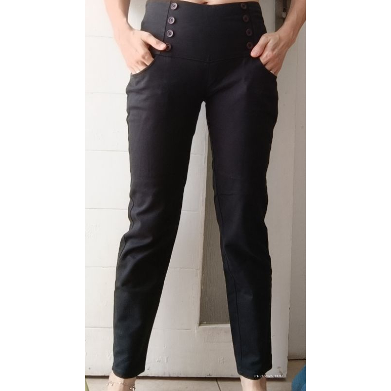 Celana panjang hitam bahan kain/celana panjang hitam kain/celana kerja wanita/celana kain