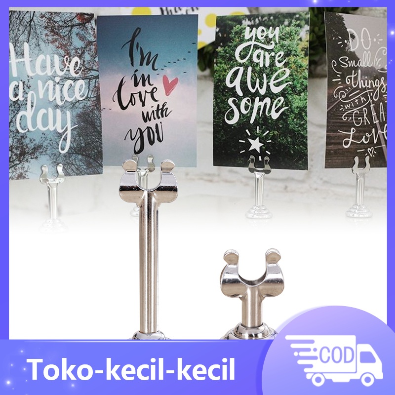 

Holder Stainless U Shaped Table Number Menu Stand kartu meja kartu meja